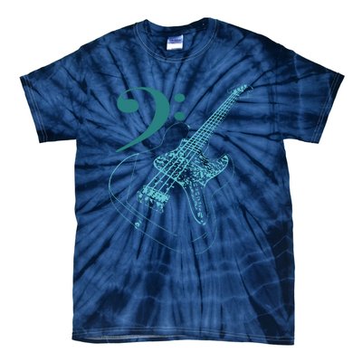 Bass With Clef Neon For Bassists Bass Player Tie-Dye T-Shirt