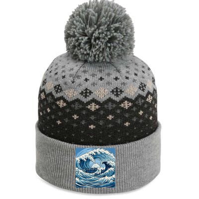 Blue Wave Cat Ladies For Kamala Harris President 2024 Gift The Baniff Cuffed Pom Beanie