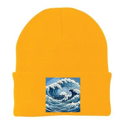 Blue Wave Cat Ladies For Kamala Harris President 2024 Gift Knit Cap Winter Beanie