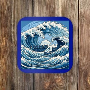 Blue Wave Cat Ladies For Kamala Harris President 2024 Gift Coaster