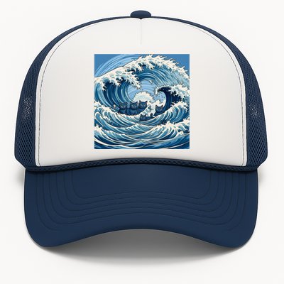 Blue Wave Cat Ladies For Kamala Harris President 2024 Gift Trucker Hat