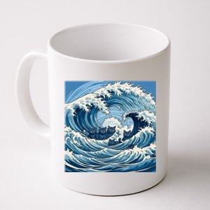 Blue Wave Cat Ladies For Kamala Harris President 2024 Gift Coffee Mug