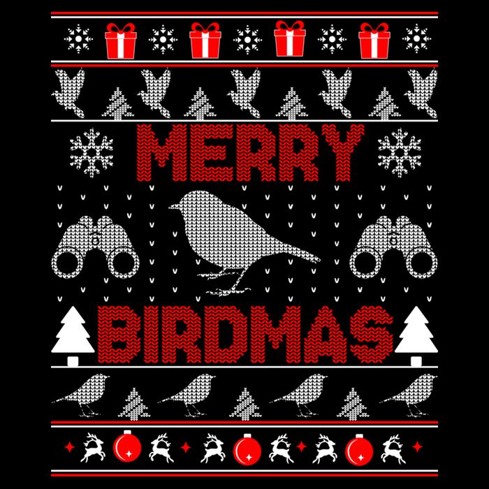 Bird Watching Christmas Birding Merry Birdmas Ugly Sweater Gift Cooling Performance Crew T-Shirt