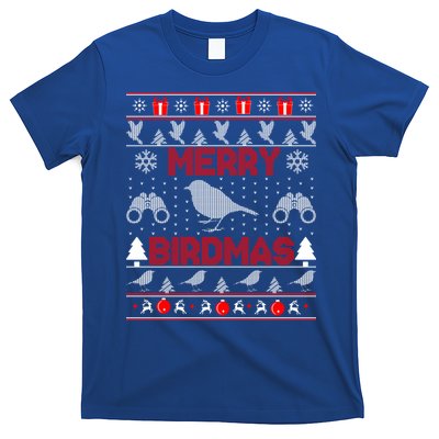 Bird Watching Christmas Birding Merry Birdmas Ugly Sweater Gift T-Shirt