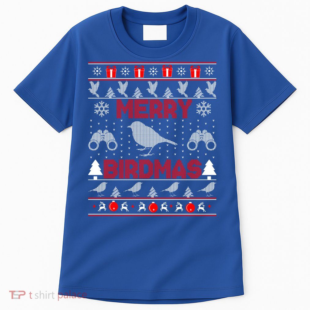 Bird Watching Christmas Birding Merry Birdmas Ugly Sweater Gift Tall T-Shirt