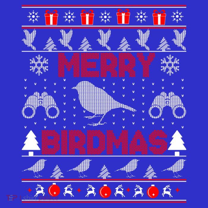 Bird Watching Christmas Birding Merry Birdmas Ugly Sweater Gift Tall T-Shirt
