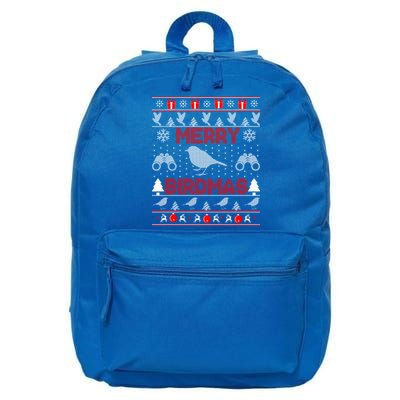 Bird Watching Christmas Birding Merry Birdmas Ugly Sweater Gift 16 in Basic Backpack