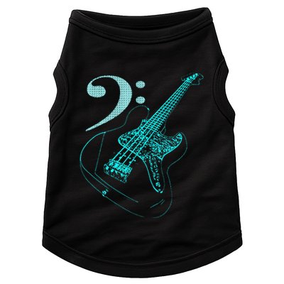 Bass With Clef Neon For Bassists & Bass Player Doggie Tank