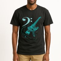 Bass With Clef Neon For Bassists & Bass Player Tall T-Shirt