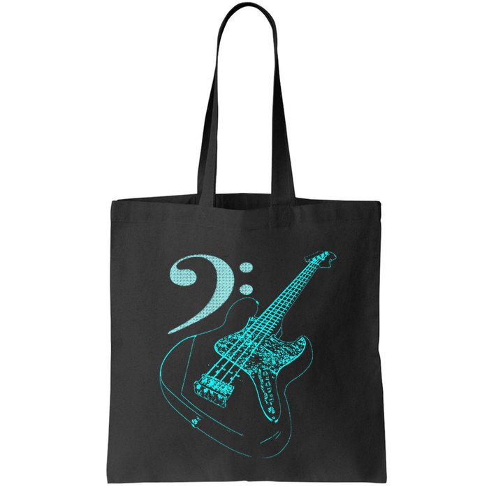 Bass With Clef Neon For Bassists & Bass Player Bag