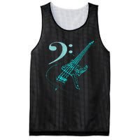 Bass With Clef Neon For Bassists & Bass Player Mesh Reversible Basketball Jersey Tank