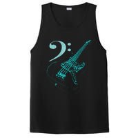 Bass With Clef Neon For Bassists & Bass Player PosiCharge Competitor Tank