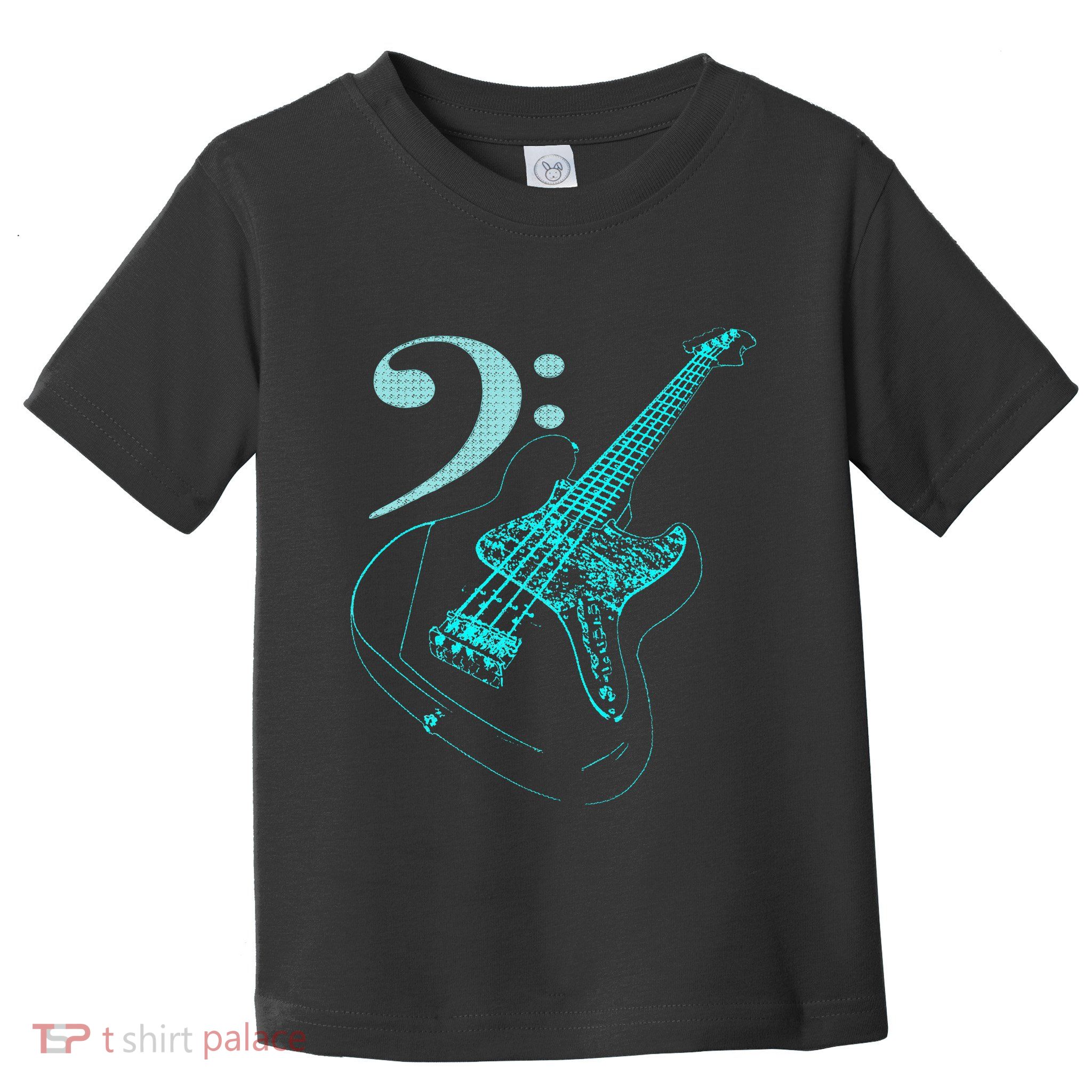 Bass With Clef Neon For Bassists & Bass Player Toddler T-Shirt