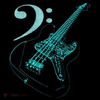 Bass With Clef Neon For Bassists & Bass Player Toddler T-Shirt