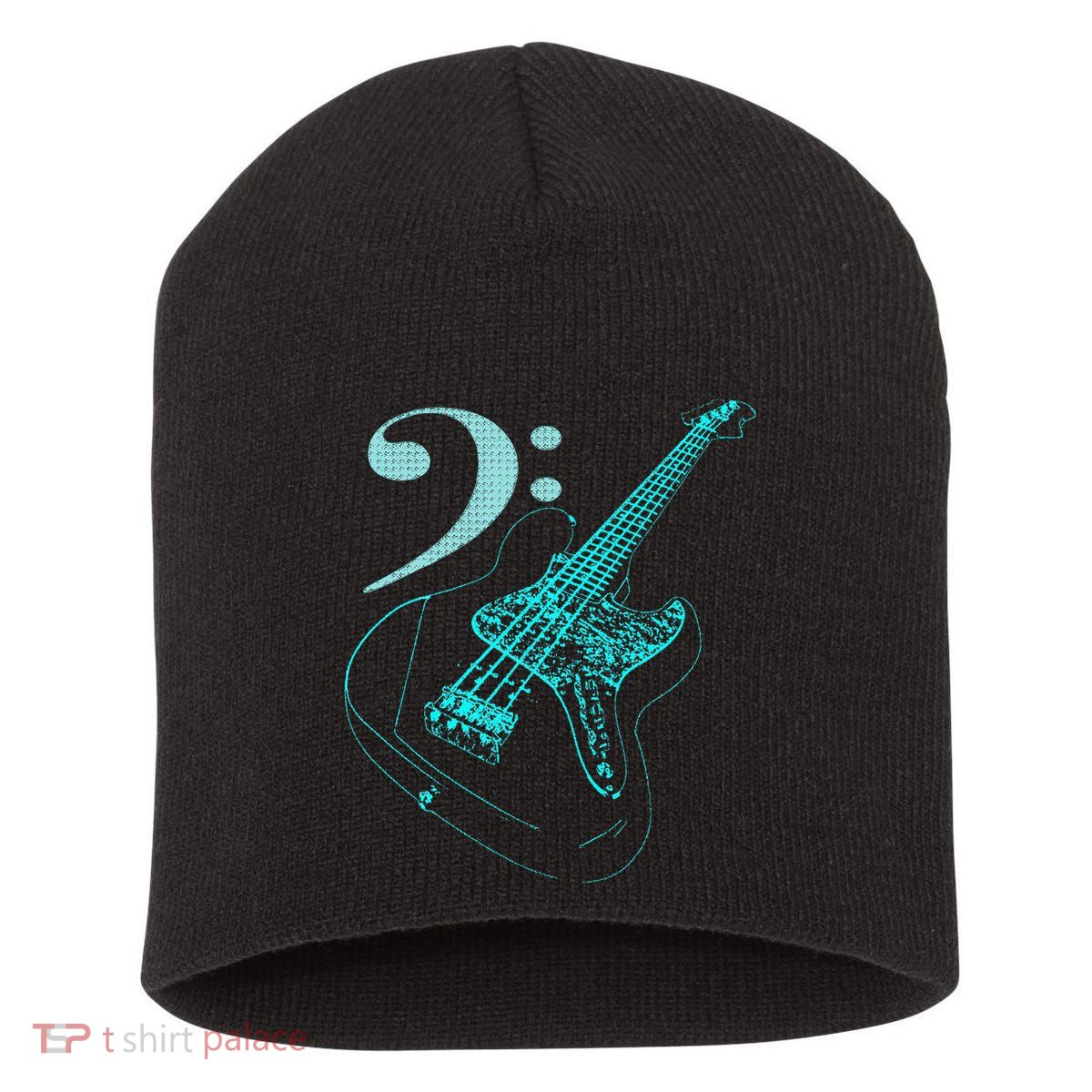 Bass With Clef Neon For Bassists & Bass Player Short Acrylic Beanie