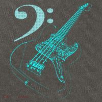 Bass With Clef Neon For Bassists & Bass Player Cotton Canvas Backpack