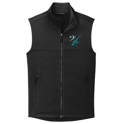 Bass With Clef Neon For Bassists & Bass Player Collective Smooth Fleece Vest