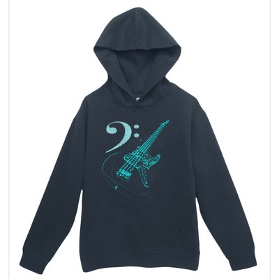 Bass With Clef Neon For Bassists & Bass Player Urban Pullover Hoodie