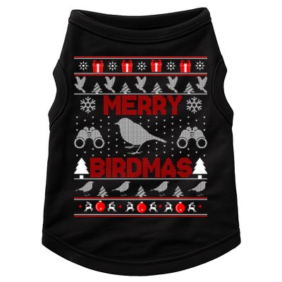 Bird Watching Christmas Birding Merry Birdmas Ugly Sweater Doggie Tank