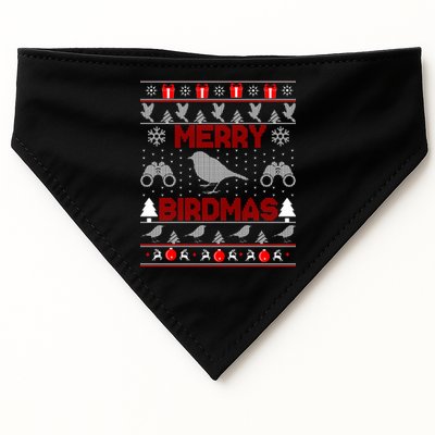 Bird Watching Christmas Birding Merry Birdmas Ugly Sweater USA-Made Doggie Bandana