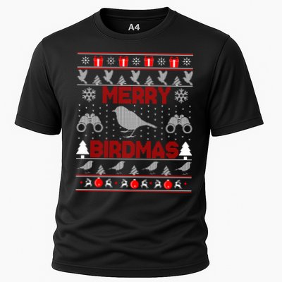 Bird Watching Christmas Birding Merry Birdmas Ugly Sweater Performance Shirt