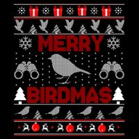 Bird Watching Christmas Birding Merry Birdmas Ugly Sweater 16 in Basic Backpack