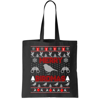 Bird Watching Christmas Birding Merry Birdmas Ugly Sweater Bag