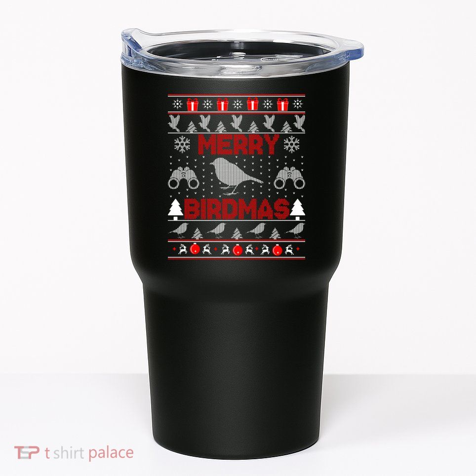 Bird Watching Christmas Birding Merry Birdmas Ugly Sweater Tumbler