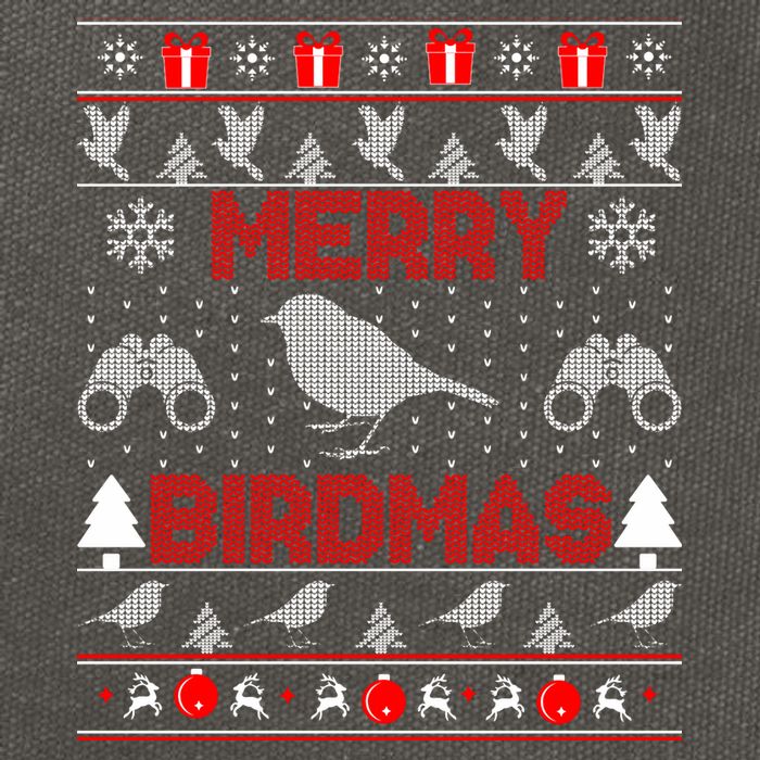 Bird Watching Christmas Birding Merry Birdmas Ugly Sweater Cotton Canvas Backpack