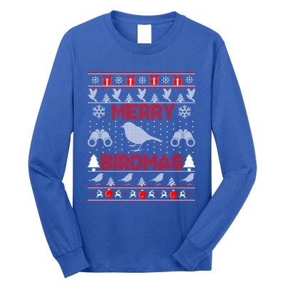 Bird Watching Christmas Birding Merry Birdmas Ugly Swea Long Sleeve Shirt