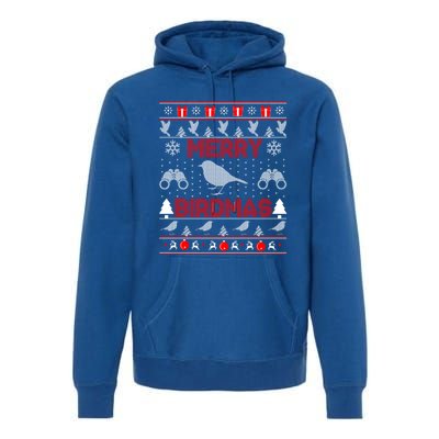 Bird Watching Christmas Birding Merry Birdmas Ugly Swea Premium Hoodie