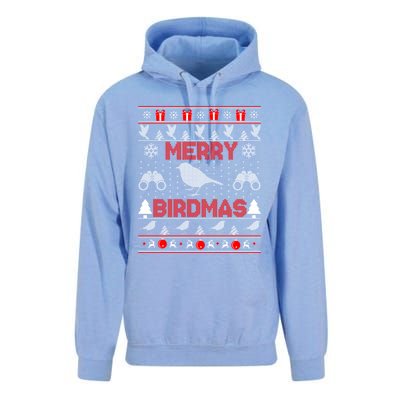 Bird Watching Christmas Birding Merry Birdmas Ugly Swea Unisex Surf Hoodie