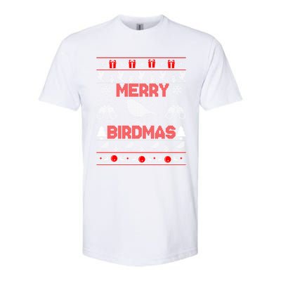 Bird Watching Christmas Birding Merry Birdmas Ugly Swea Softstyle CVC T-Shirt