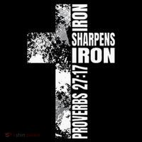 Black White Cross Iron Sharpens Iron Verse Christian Couples Flatbill Hat