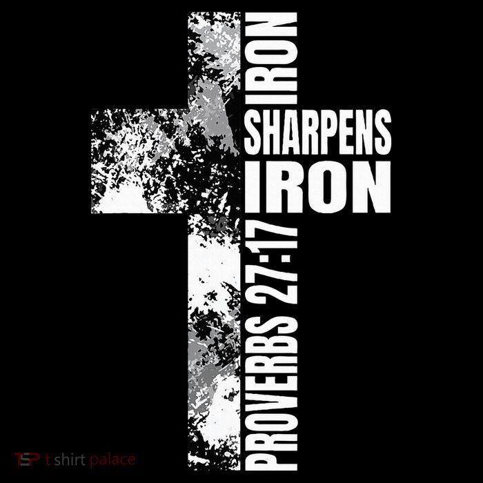 Black White Cross Iron Sharpens Iron Verse Christian Couples Baby Bodysuit