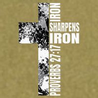 Black White Cross Iron Sharpens Iron Verse Christian Couples Garment-Dyed Women's Muscle Tee