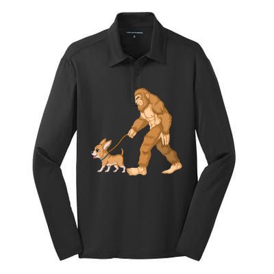 Bigfoot Walk Chihuahua Silk Touch Performance Long Sleeve Polo