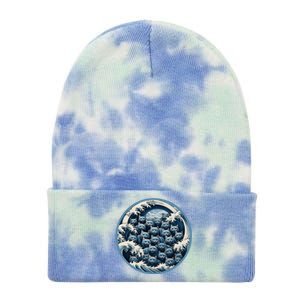 Blue Wave Cat Ladies For Kamala Harris President 2024 Gift Tie Dye 12in Knit Beanie