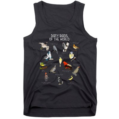 Bird Watching Dirty Birds Of The World Funny Birding Tank Top