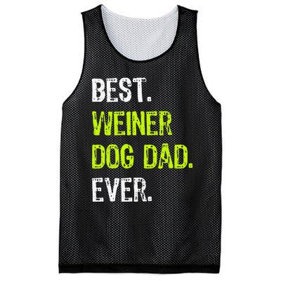 Best WEINER DOG DAD Ever Fathers Day Dachshund Mesh Reversible Basketball Jersey Tank