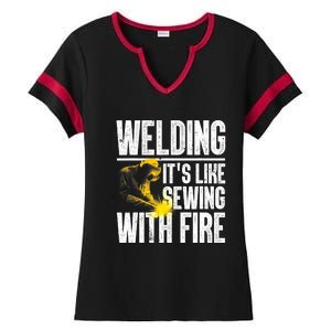 Best Welding Design Welder Welding Metal Weld Ladies Halftime Notch Neck Tee