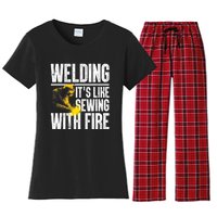 Best Welding Design Welder Welding Metal Weld Women's Flannel Pajama Set