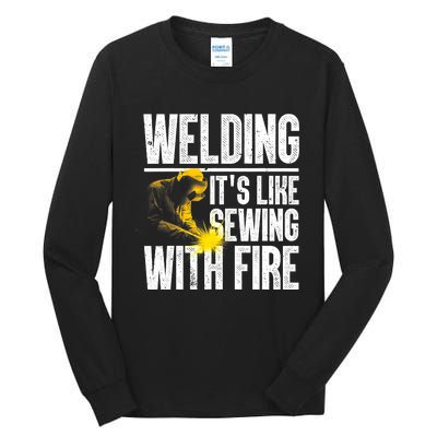 Best Welding Design Welder Welding Metal Weld Tall Long Sleeve T-Shirt