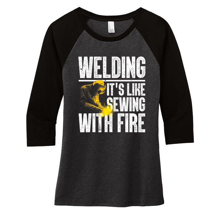 Best Welding Design Welder Welding Metal Weld Women's Tri-Blend 3/4-Sleeve Raglan Shirt