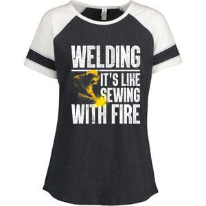 Best Welding Design Welder Welding Metal Weld Enza Ladies Jersey Colorblock Tee