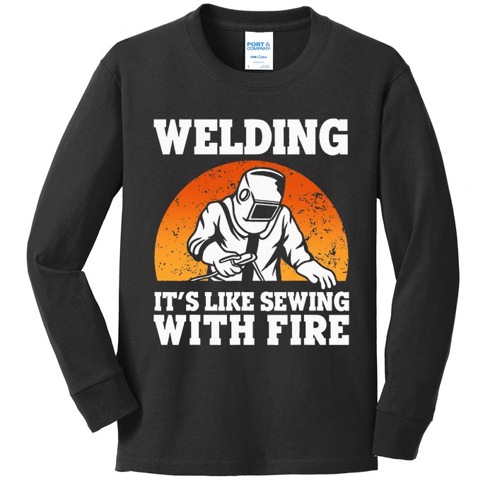 Best Welding Design For Wo Welder Welding Metal Weld Kids Long Sleeve Shirt