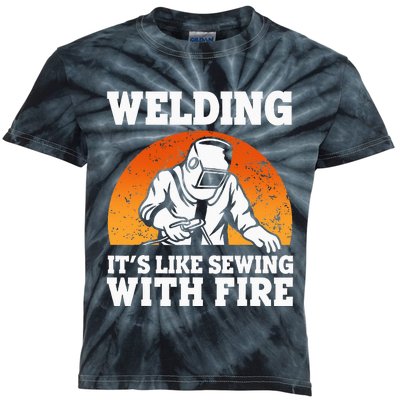 Best Welding Design For Wo Welder Welding Metal Weld Kids Tie-Dye T-Shirt