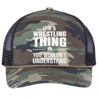 Best Wrestling Design Wrestle Wrestler Retro Rope Trucker Hat Cap