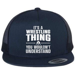 Best Wrestling Design Wrestle Wrestler Flat Bill Trucker Hat