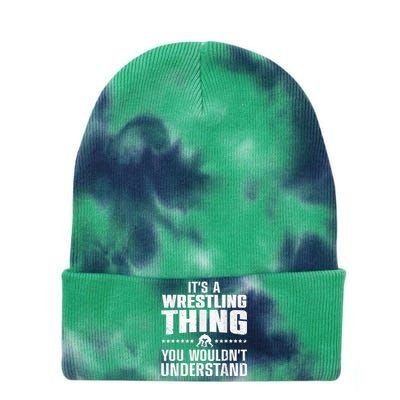 Best Wrestling Design Wrestle Wrestler Tie Dye 12in Knit Beanie